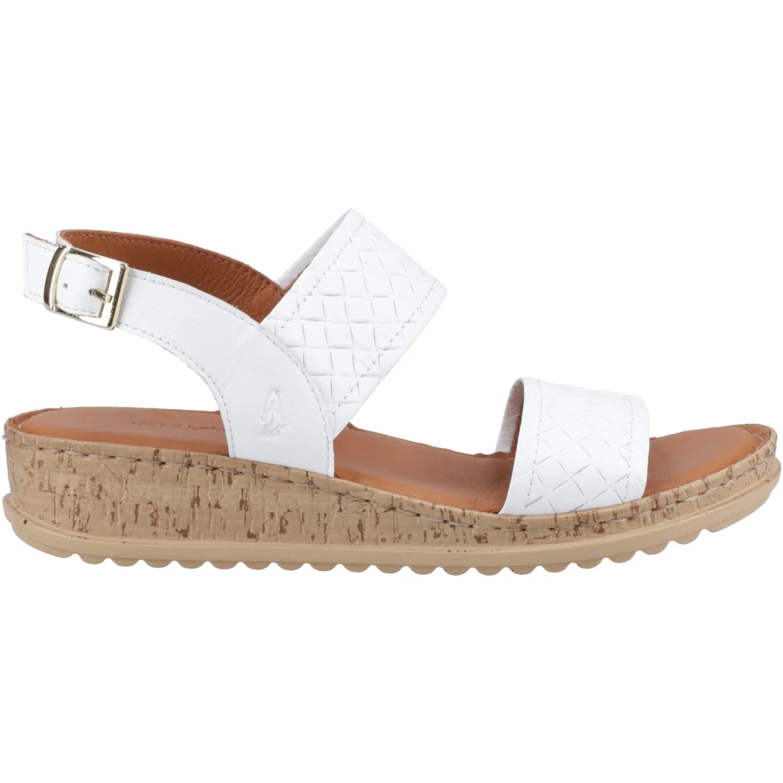 Hush Puppies Womens Ebony Wide Fit Sandal White