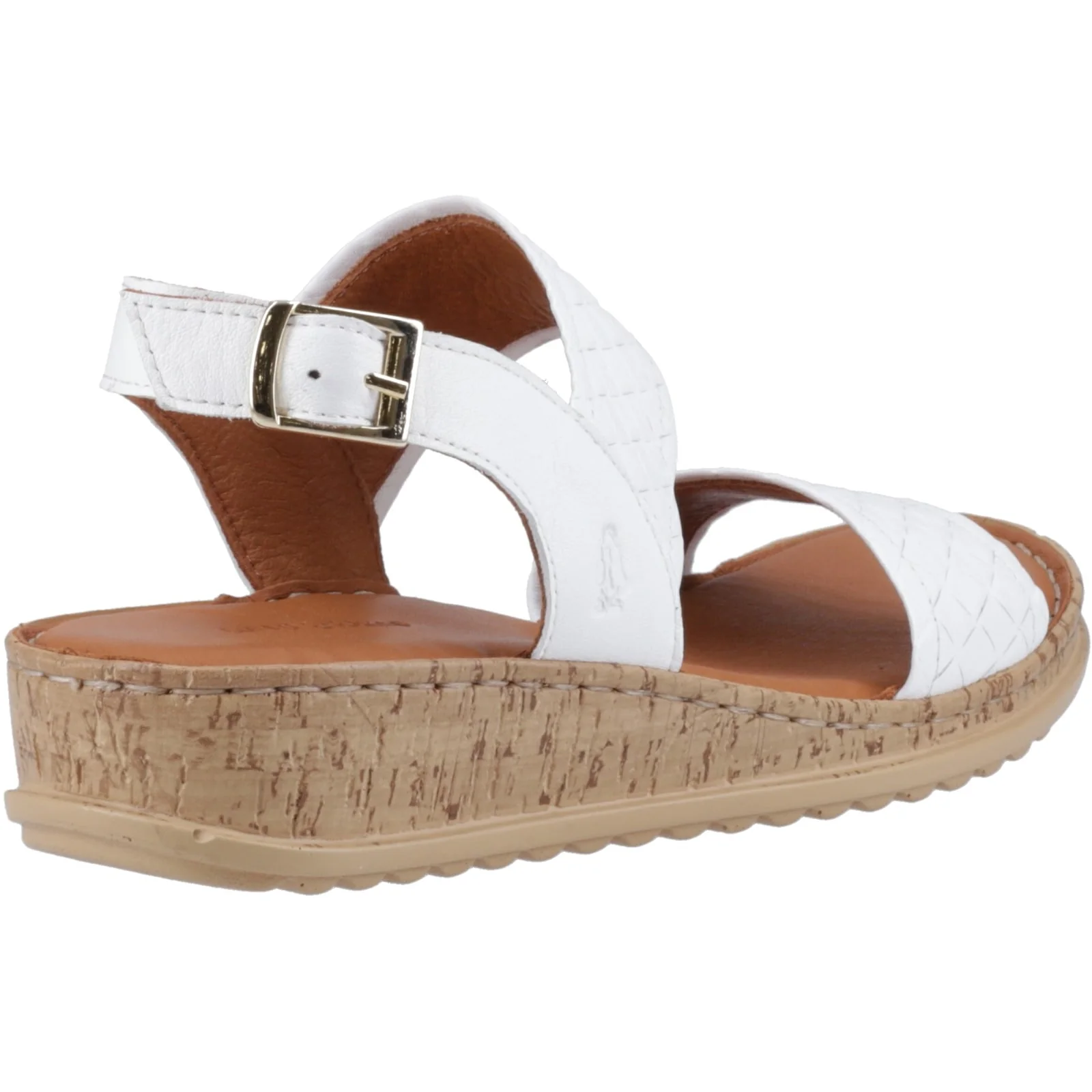 Hush Puppies Womens Ebony Wide Fit Sandal White - Image 4