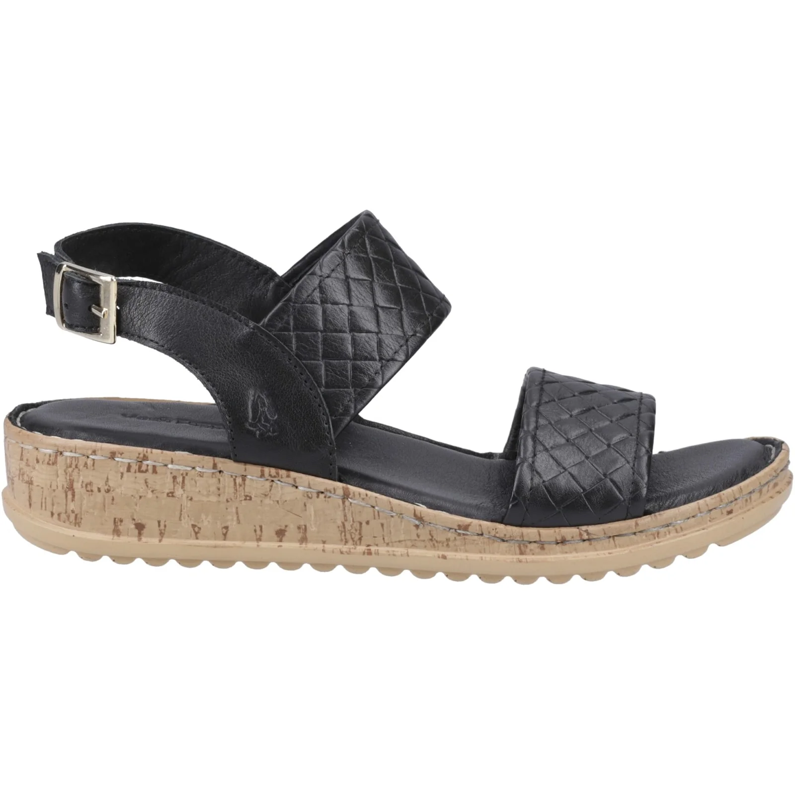 Hush Puppies Womens Ebony Woven Sandal Black