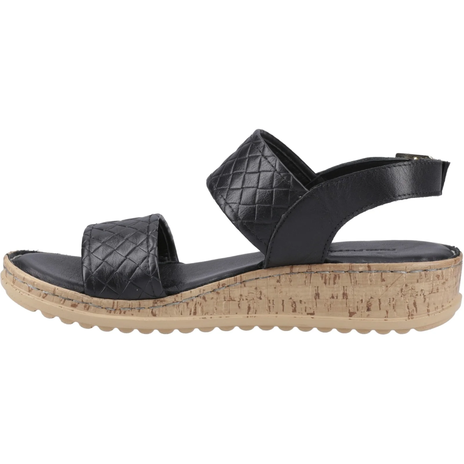 Hush Puppies Womens Ebony Woven Sandal Black - Image 2