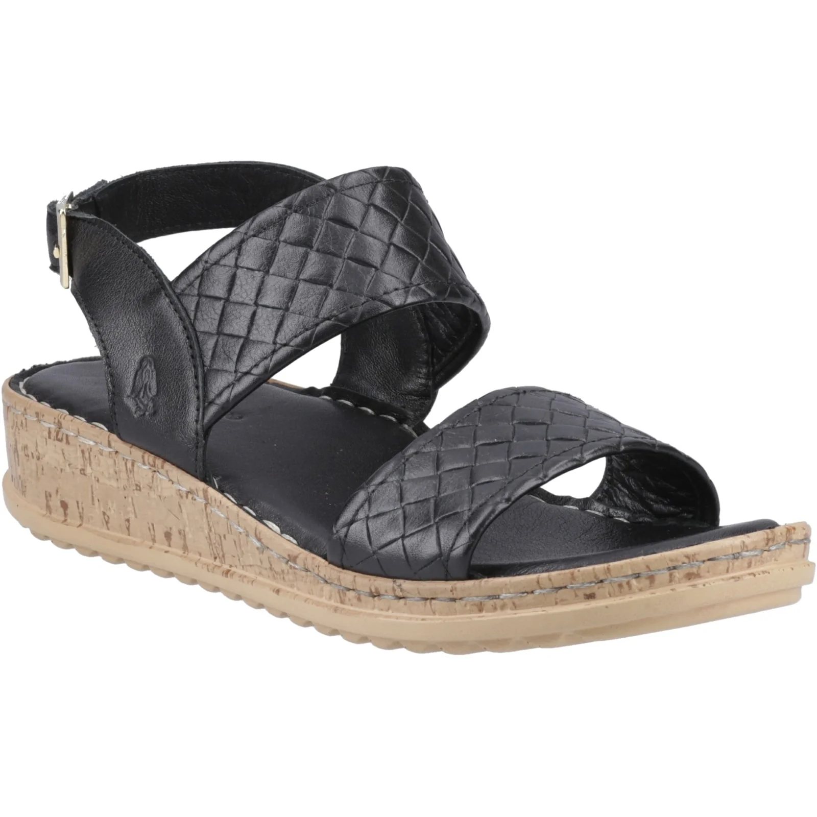 Hush Puppies Womens Ebony Woven Sandal Black - Image 5