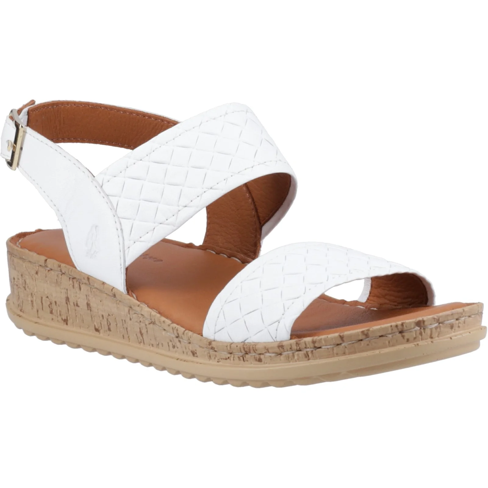 Hush Puppies Womens Ebony Woven Sandal White - Image 5