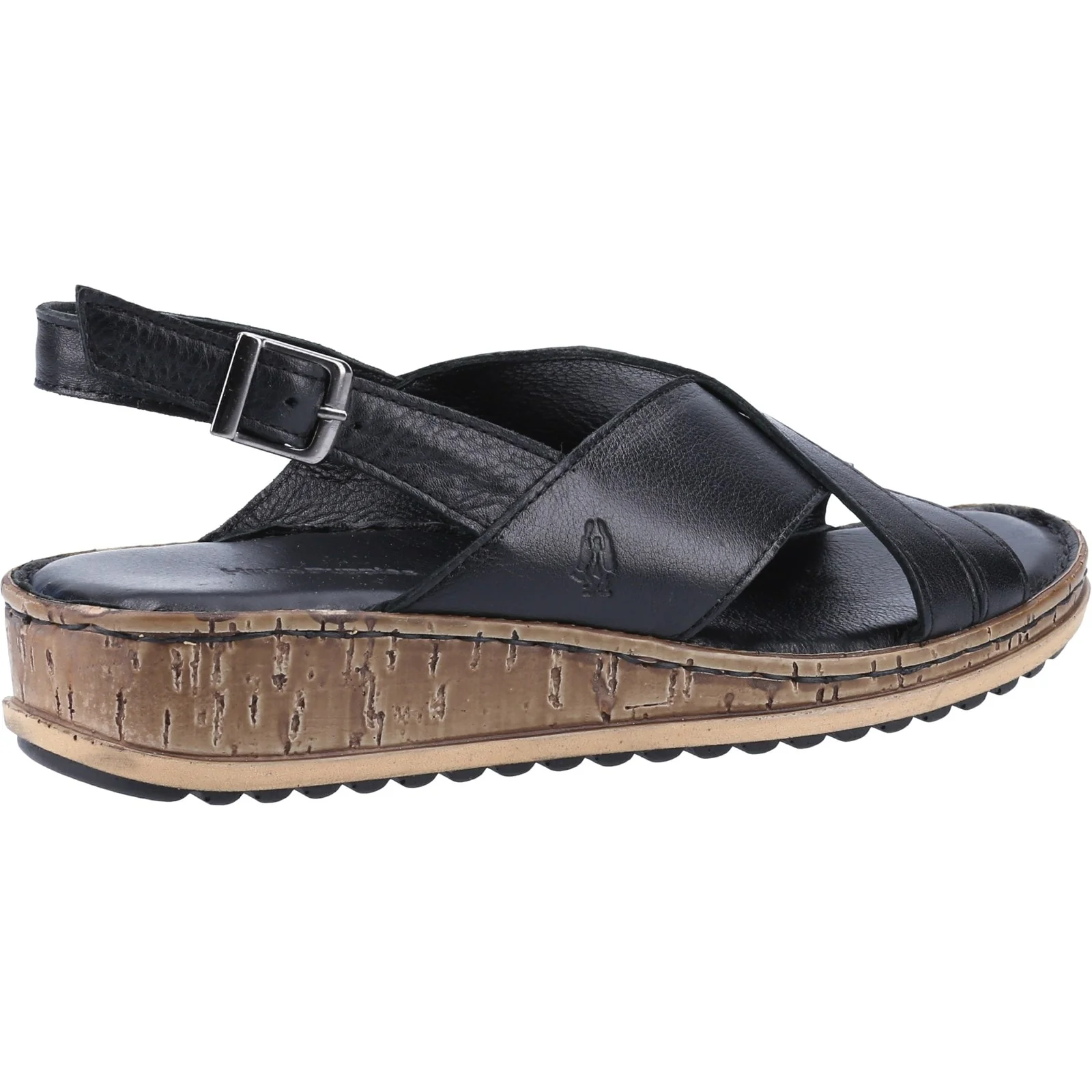 Hush Puppies Womens Elena Cross Over Wedge Sandal Black - Image 4