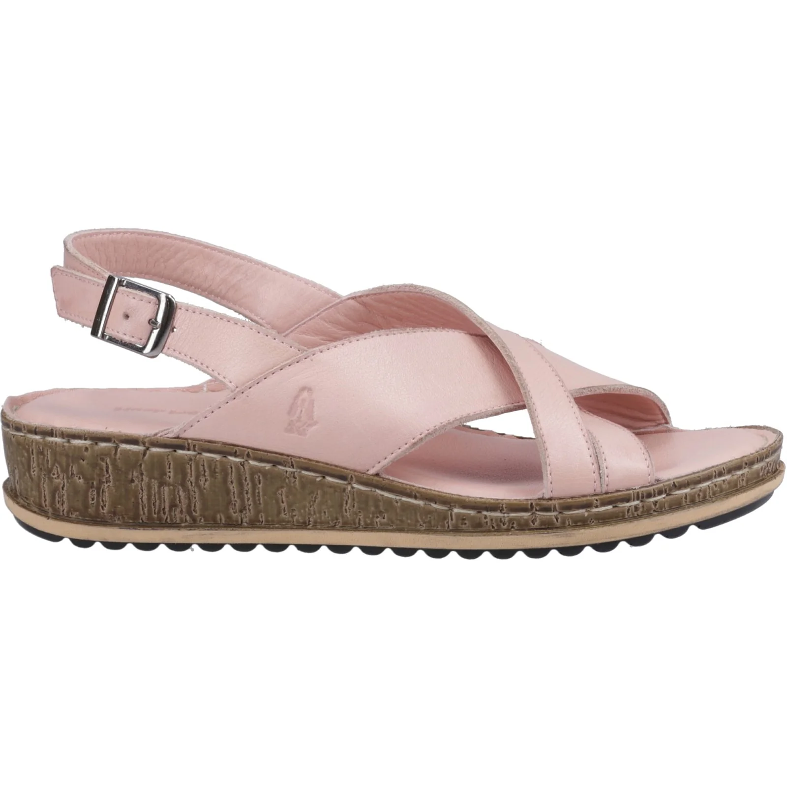 Hush Puppies Womens Elena Cross Over Wedge Sandal Blush