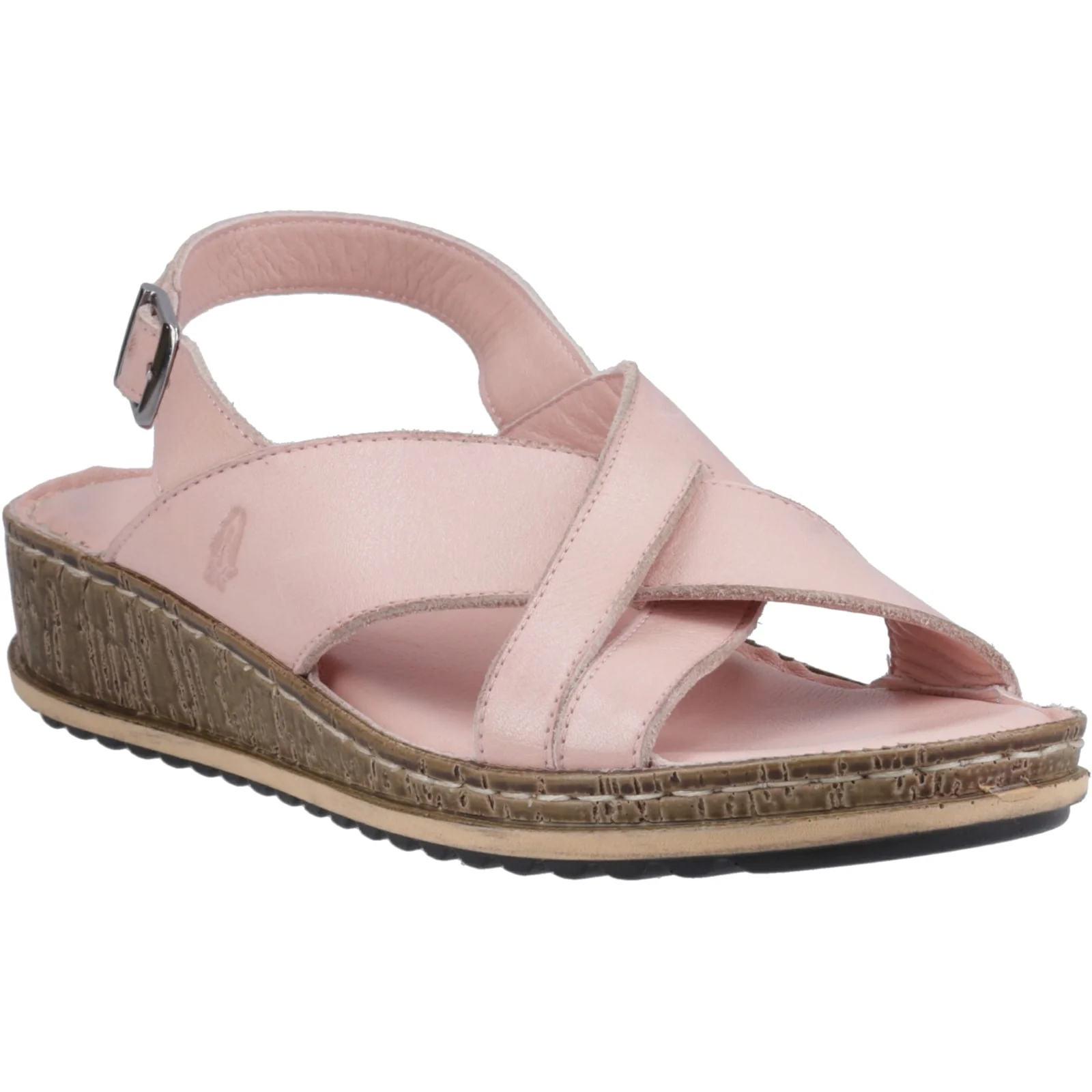 Hush Puppies Womens Elena Cross Over Wedge Sandal Blush - Image 5