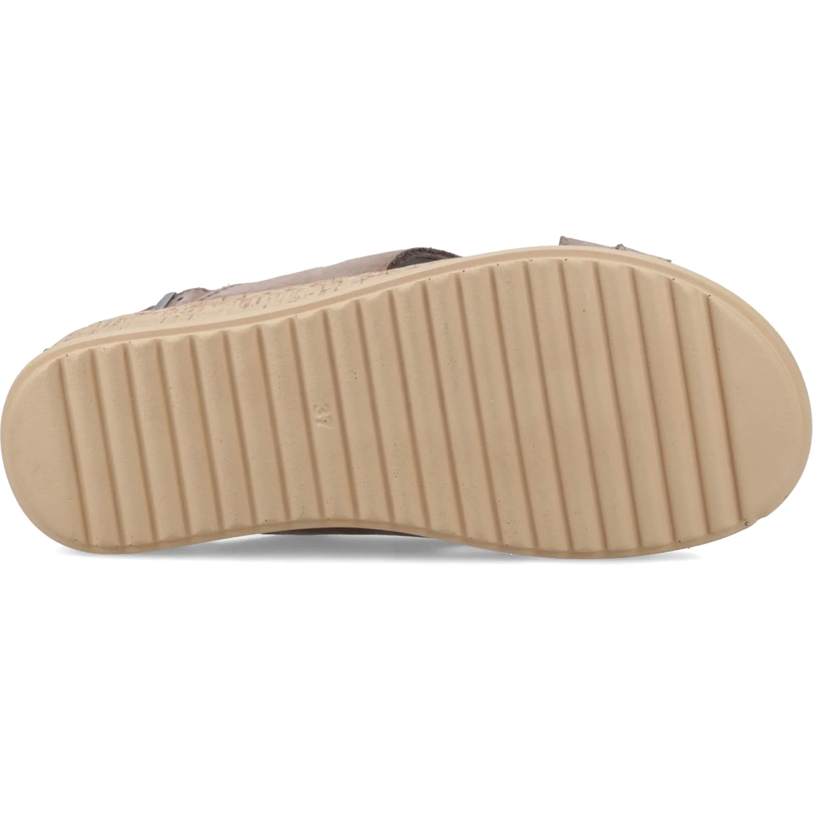 Hush Puppies Womens Elena Cross Over Wedge Sandal Fossil - Image 3