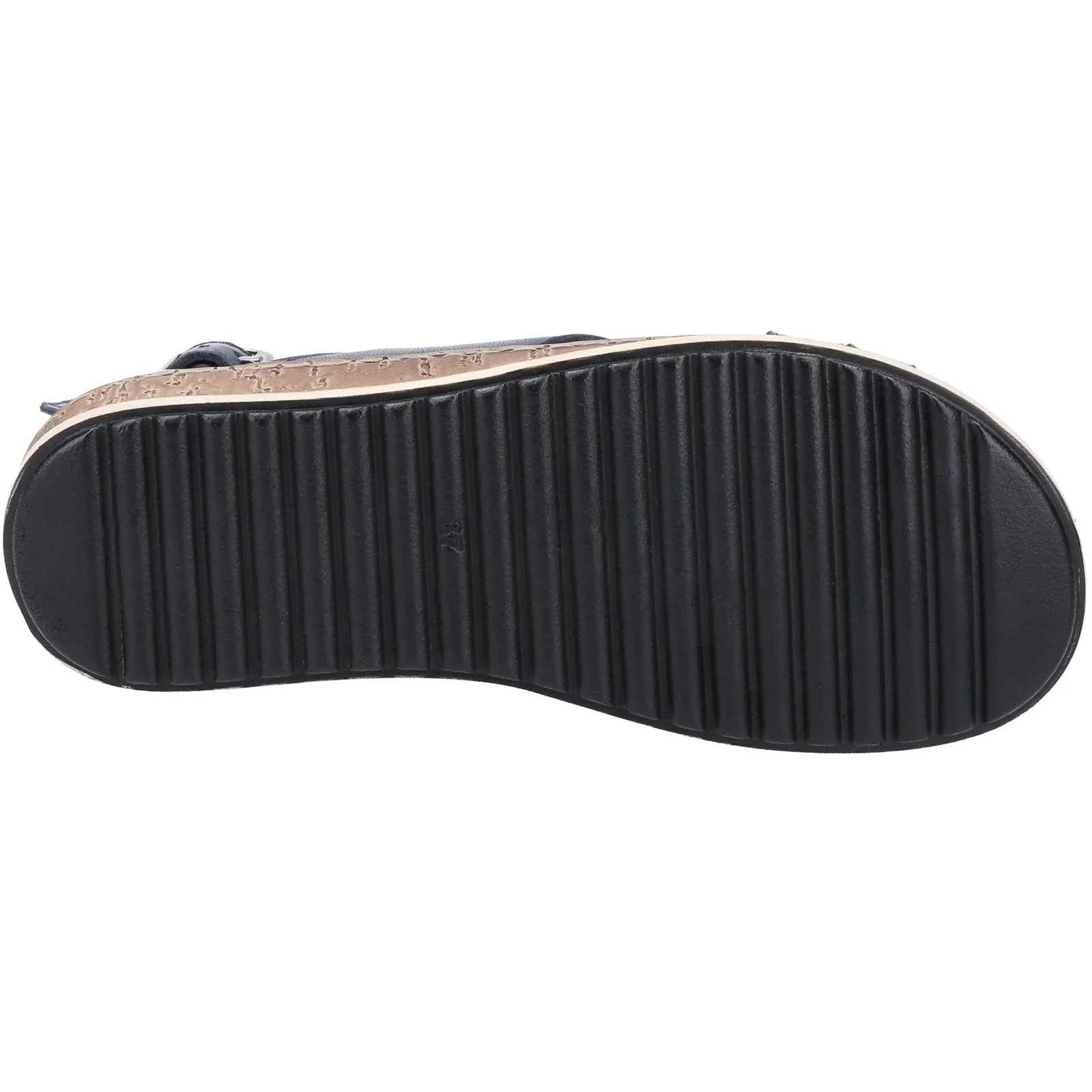 Hush Puppies Womens Elena Cross Over Wedge Sandal Navy - Image 2