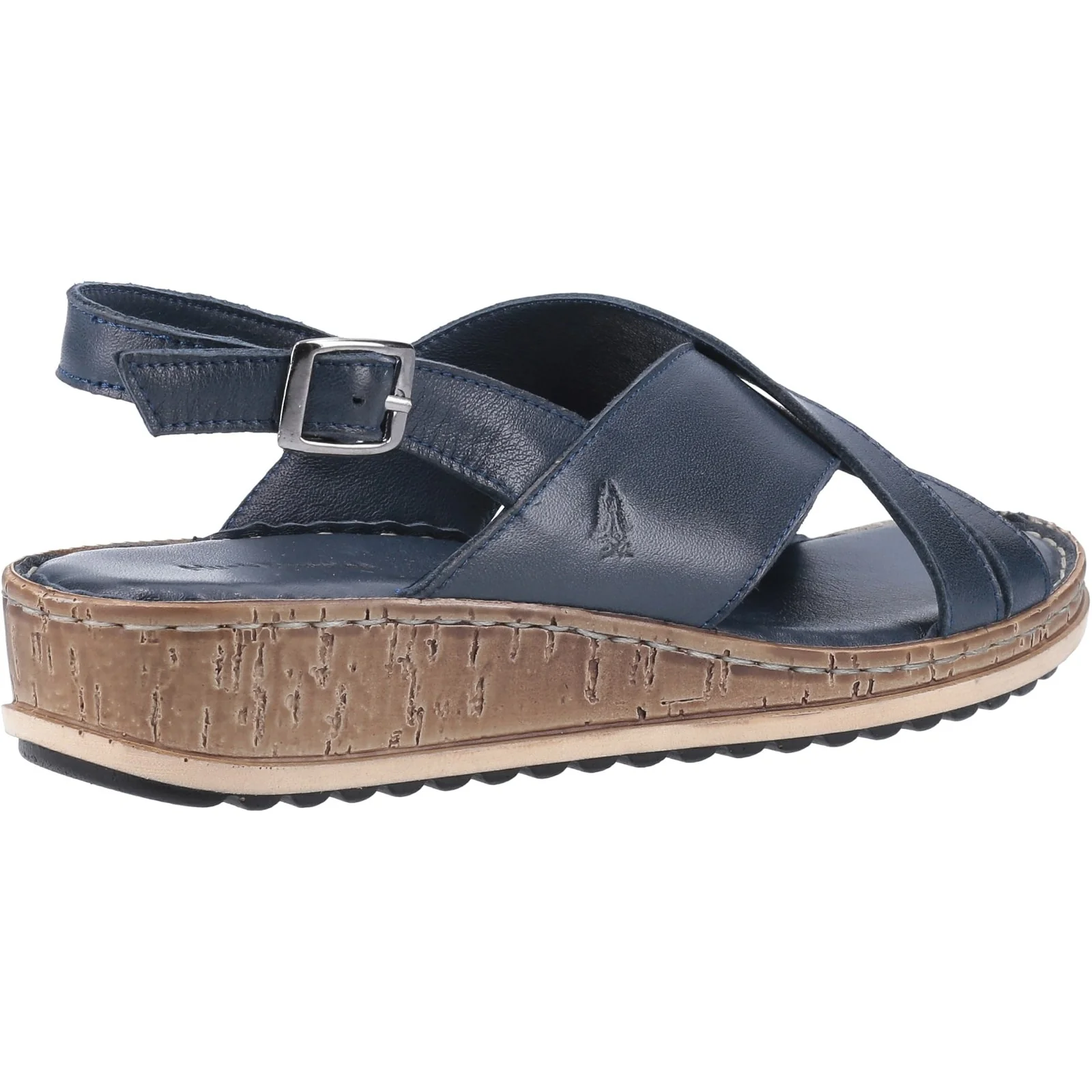 Hush Puppies Womens Elena Cross Over Wedge Sandal Navy - Image 3