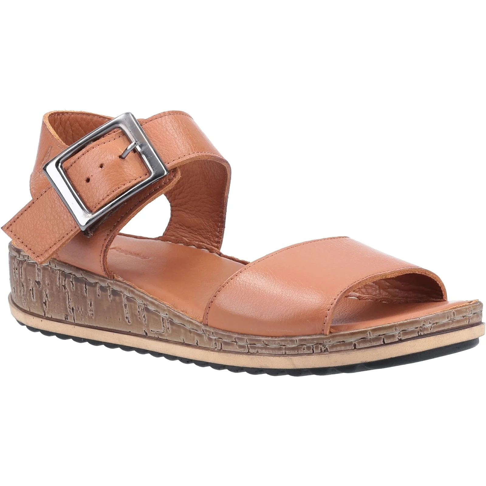 Hush Puppies Womens Ellie Wide Sandal Tan - Image 4