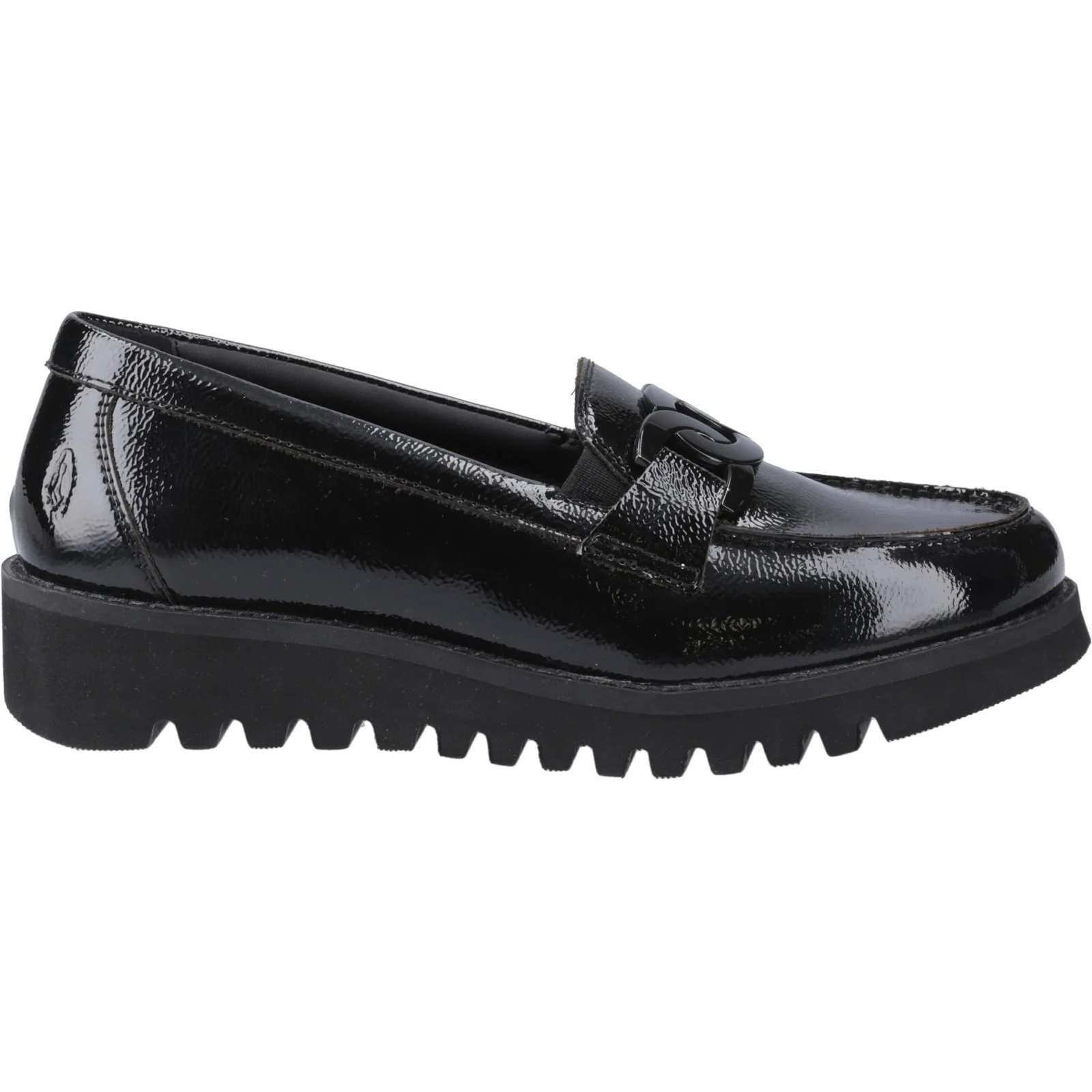 Hush Puppies Womens Francis Loafer Patent Black