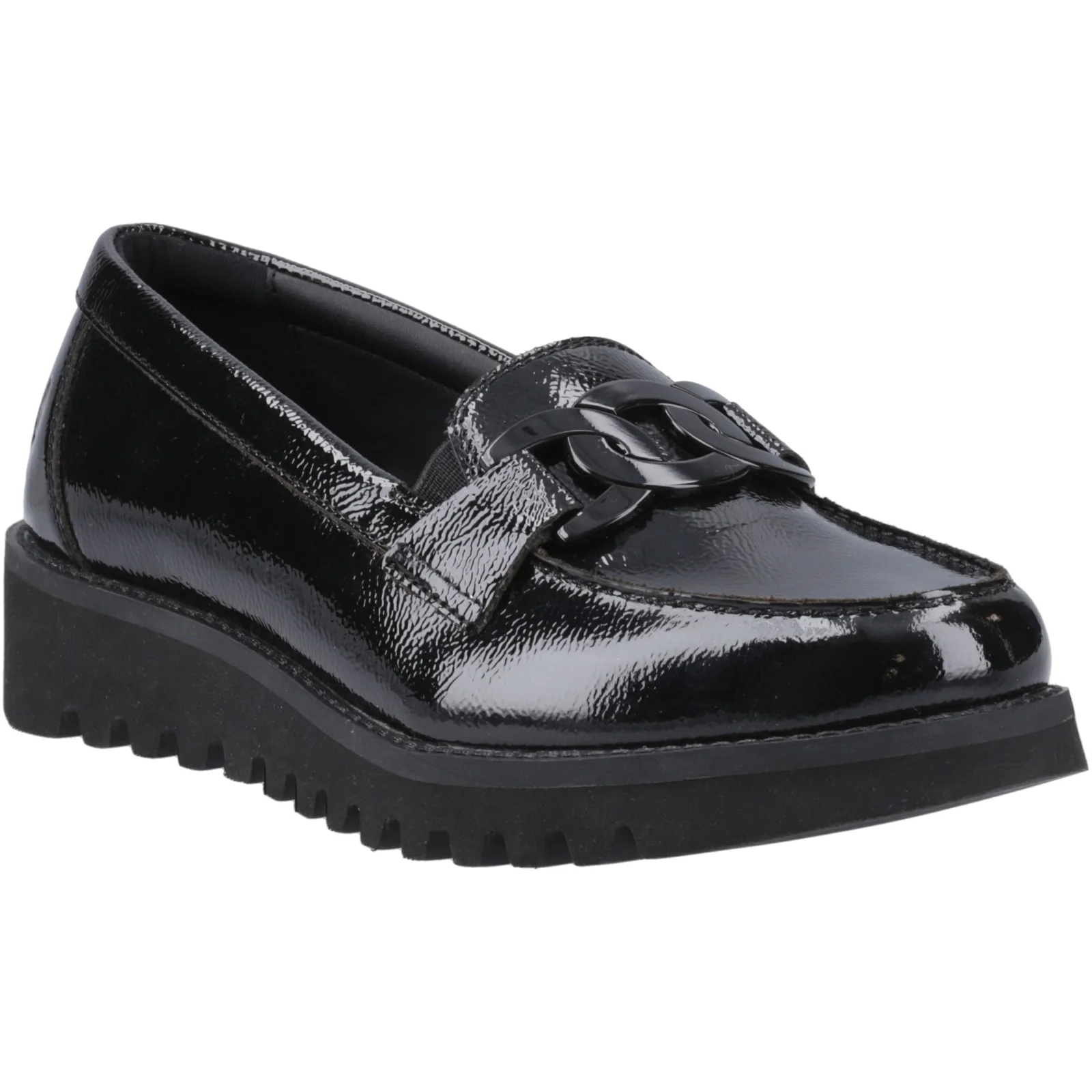 Hush Puppies Womens Francis Loafer Patent Black - Image 5