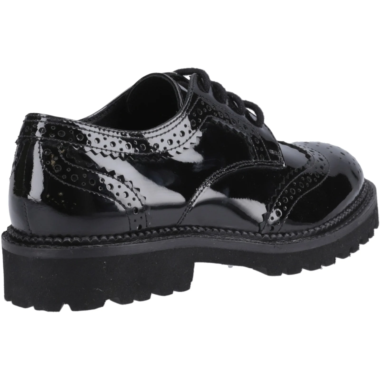 Hush Puppies Womens Gabi Lace Up Patent Snr Black - Image 4