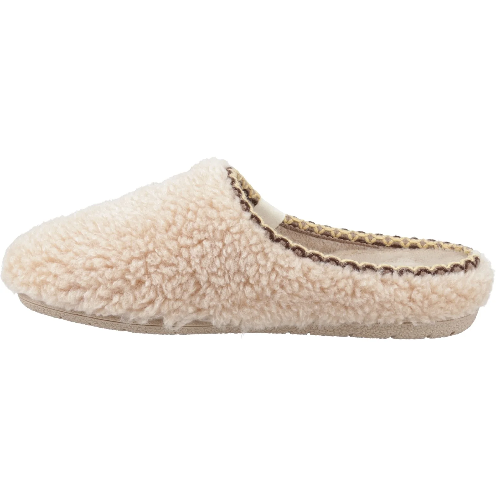 Hush Puppies Womens Good Slipper Teddy Mule Beige - Image 2
