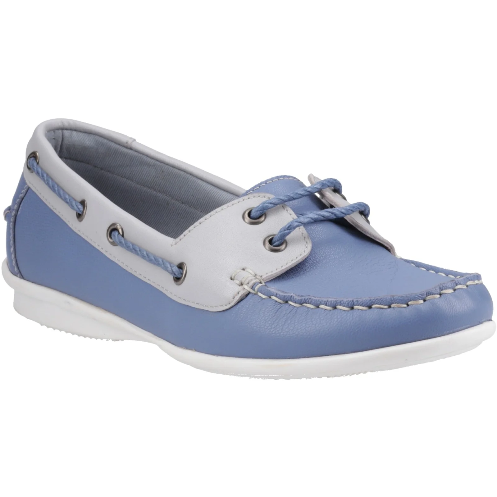 Hush Puppies Womens Irene Boat Shoe Blue - Image 5
