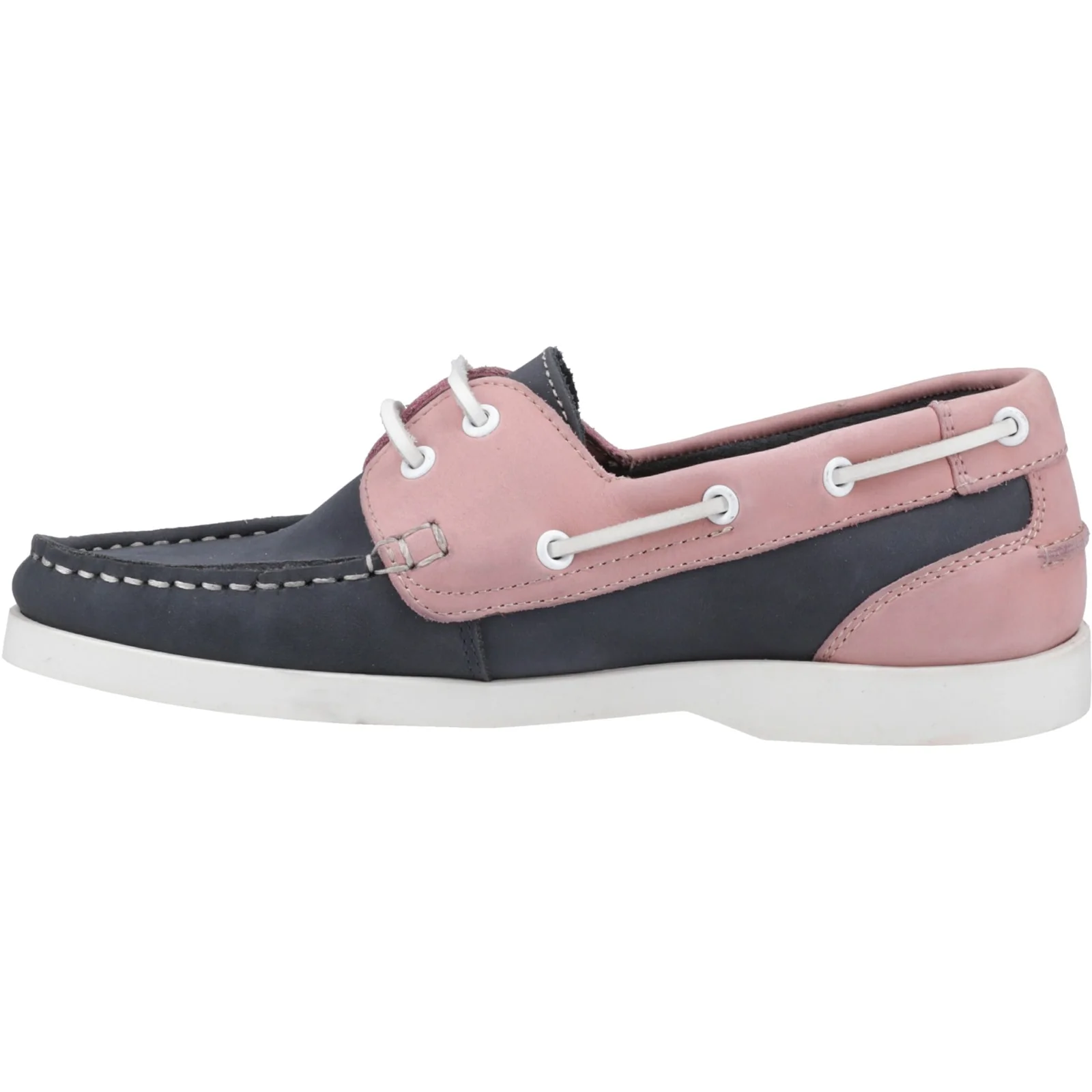 Hush Puppies Womens Isabel Boat Shoe Navy/Pink - Image 2