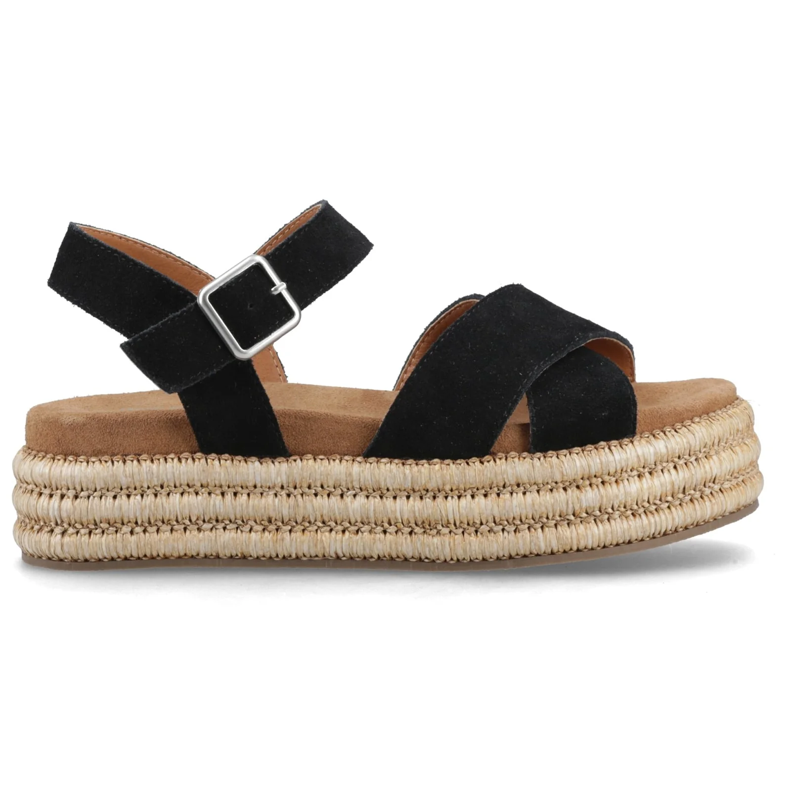 Hush Puppies Womens Rosa Rafia Sandal Black