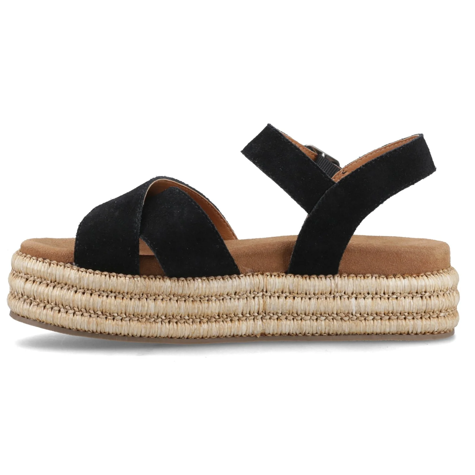 Hush Puppies Womens Rosa Rafia Sandal Black - Image 2