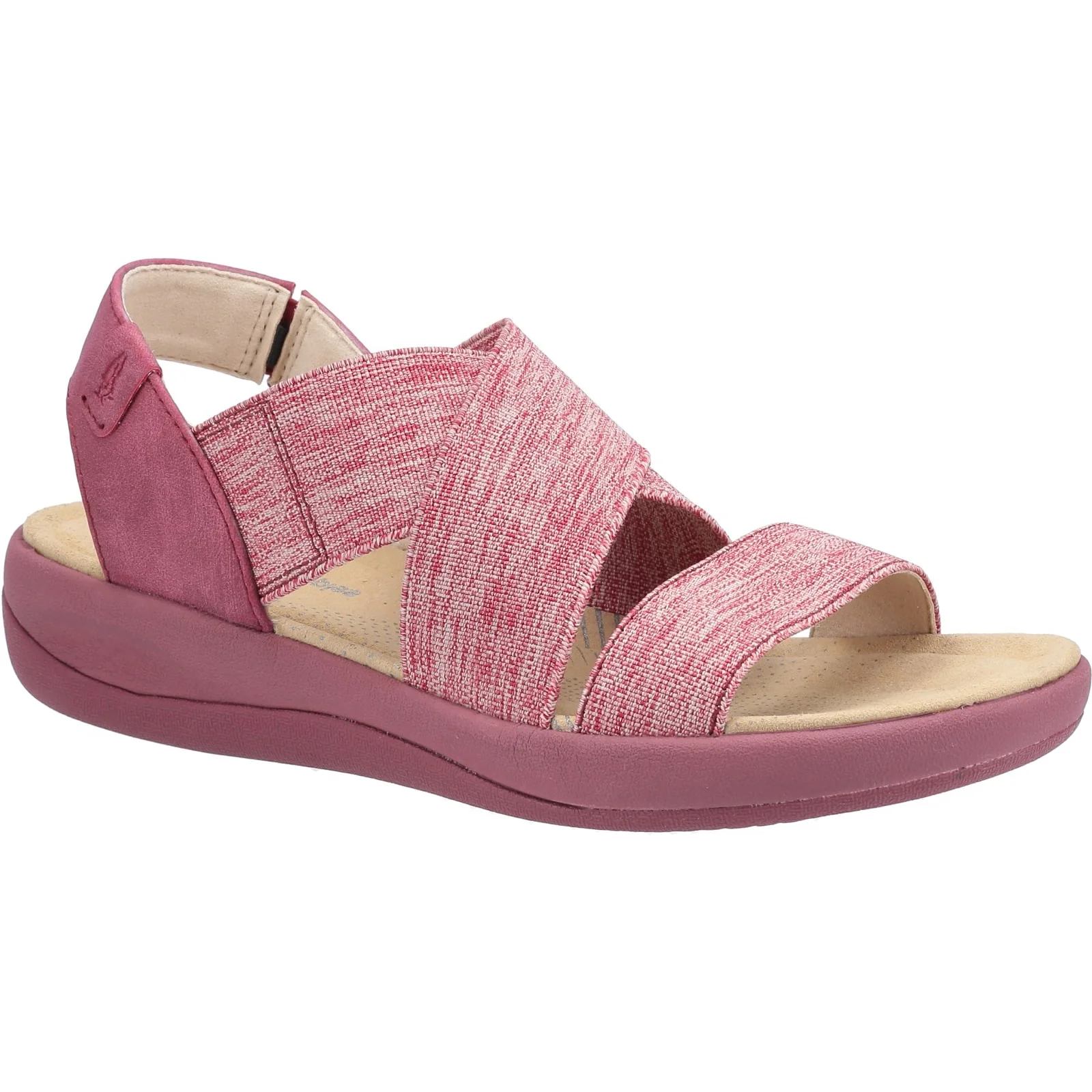 Hush Puppies Womens Sophia Elastic Cross Strap Red - Image 4
