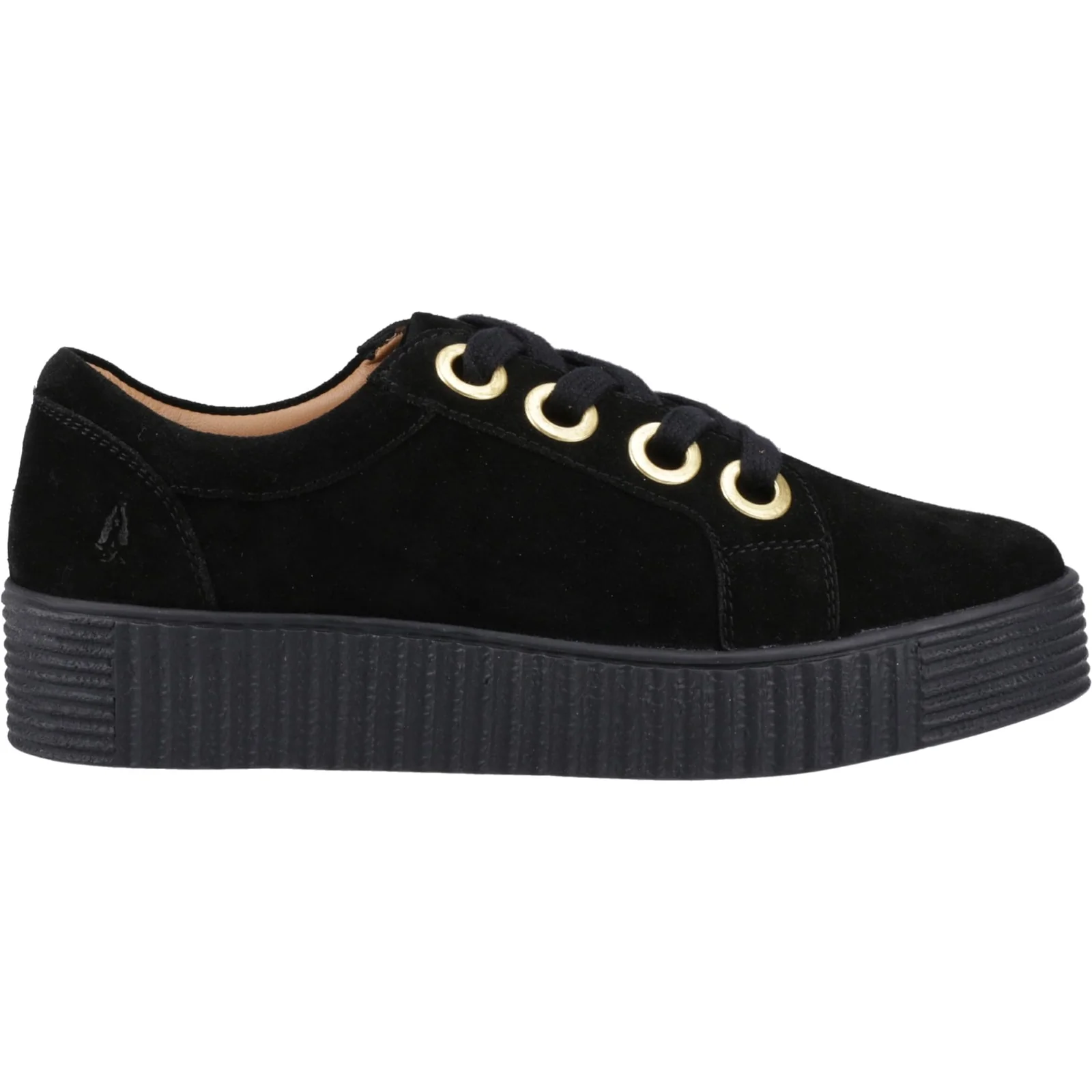 Hush Puppies Womens Tamsin Suede Trainer Black