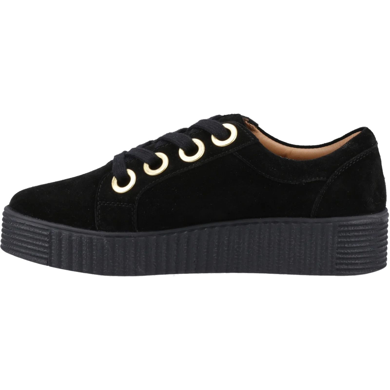 Hush Puppies Womens Tamsin Suede Trainer Black - Image 2