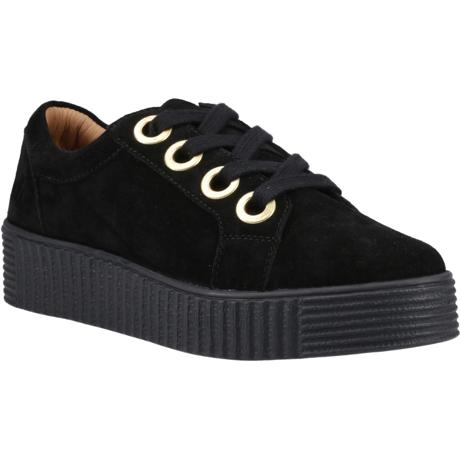 Hush Puppies Womens Tamsin Suede Trainer Black - Image 5