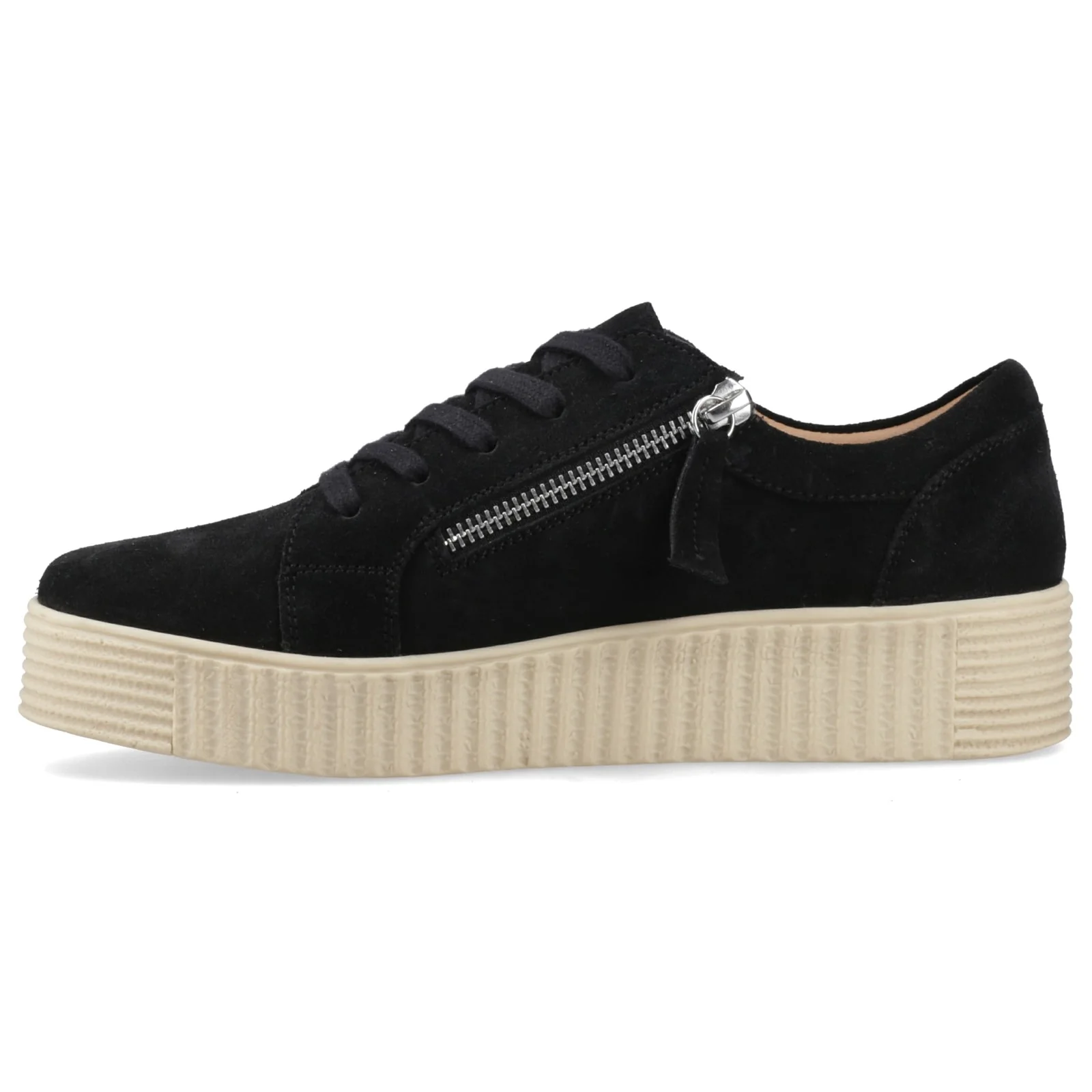 Hush Puppies Womens Tara Suede Trainer Black - Image 2