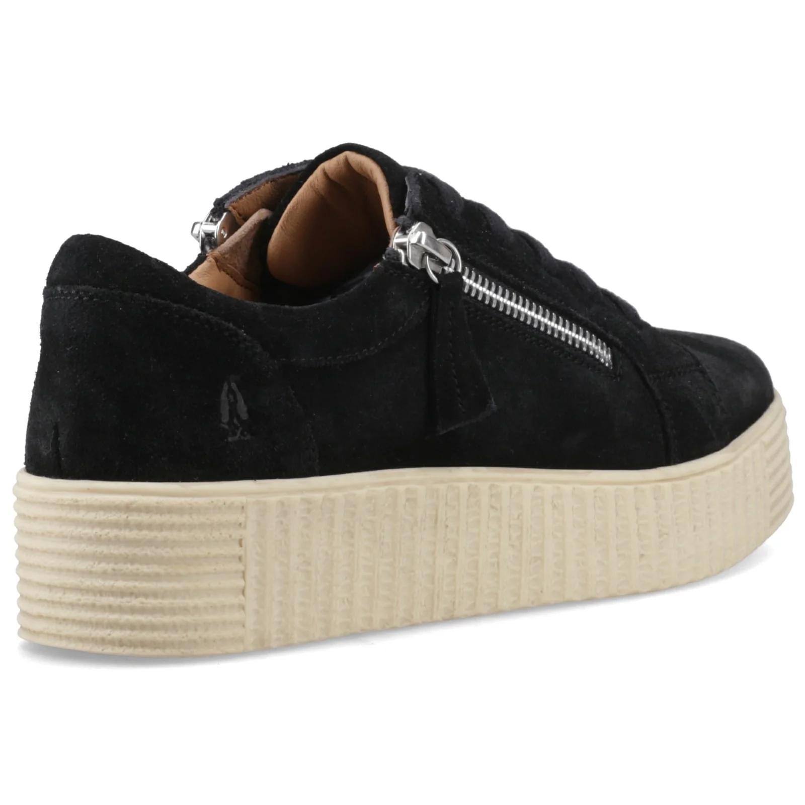 Hush Puppies Womens Tara Suede Trainer Black - Image 4