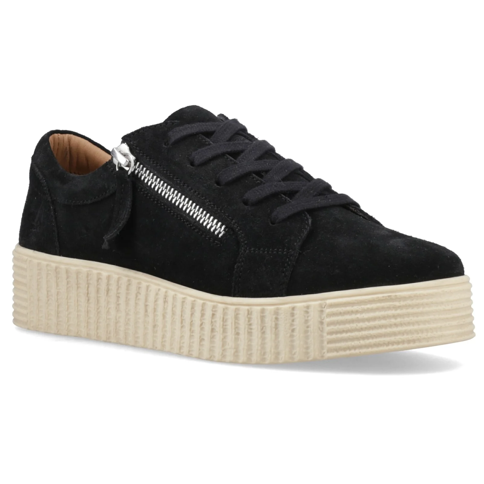 Hush Puppies Womens Tara Suede Trainer Black - Image 5