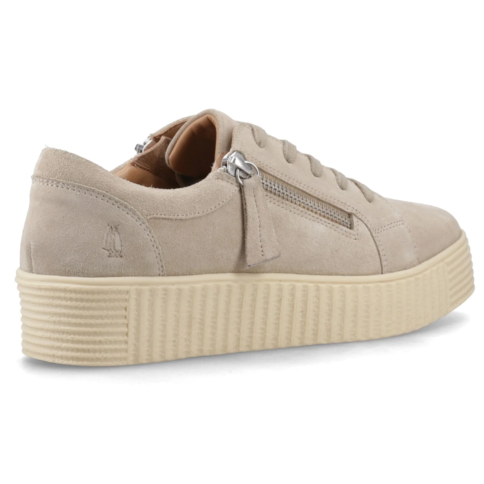 Hush Puppies Womens Tara Suede Trainer Taupe - Image 4
