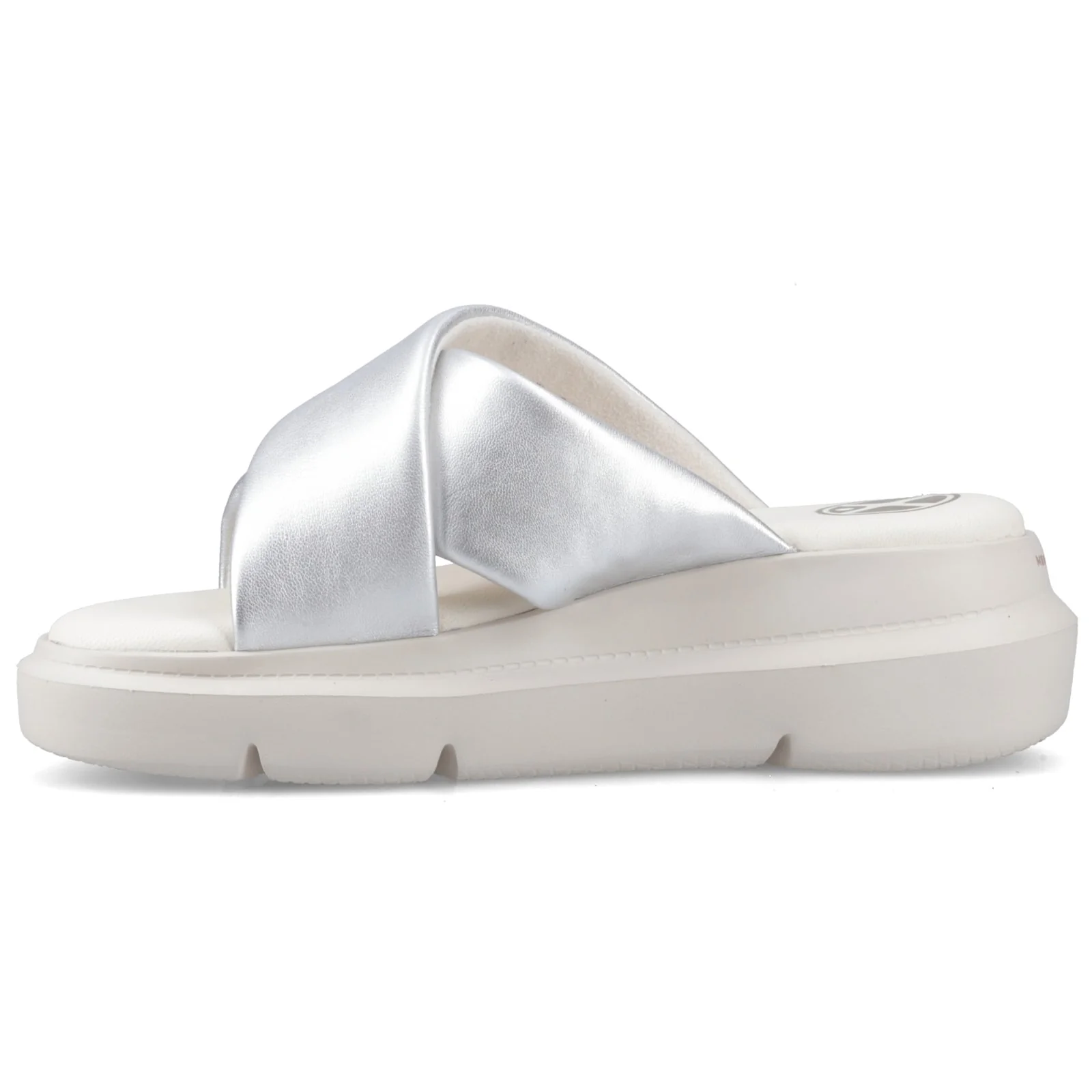 Hush Puppies Womens Uplift Crossover Slide Silver - Image 2