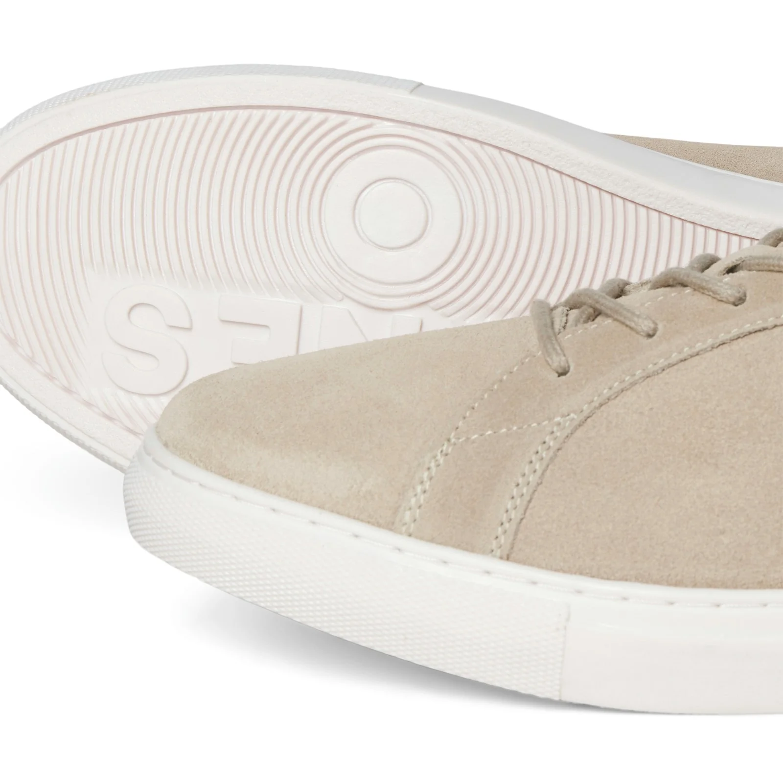 Jack & Jones Mens Galaxy Suede Trainers Plaza Taupe - Image 2