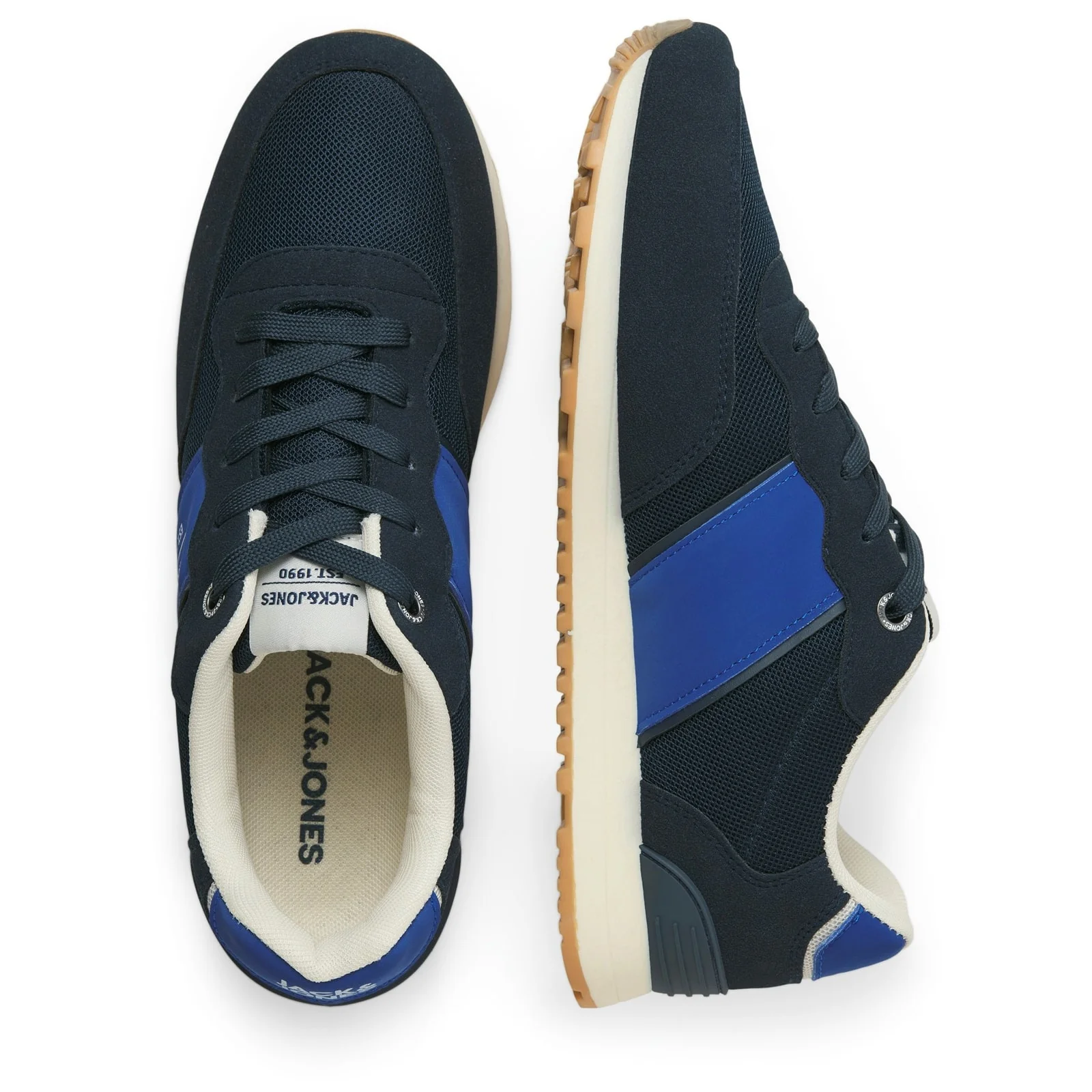 Jack & Jones Mens Spirit Runner Trainer Medieval Blue - Image 2