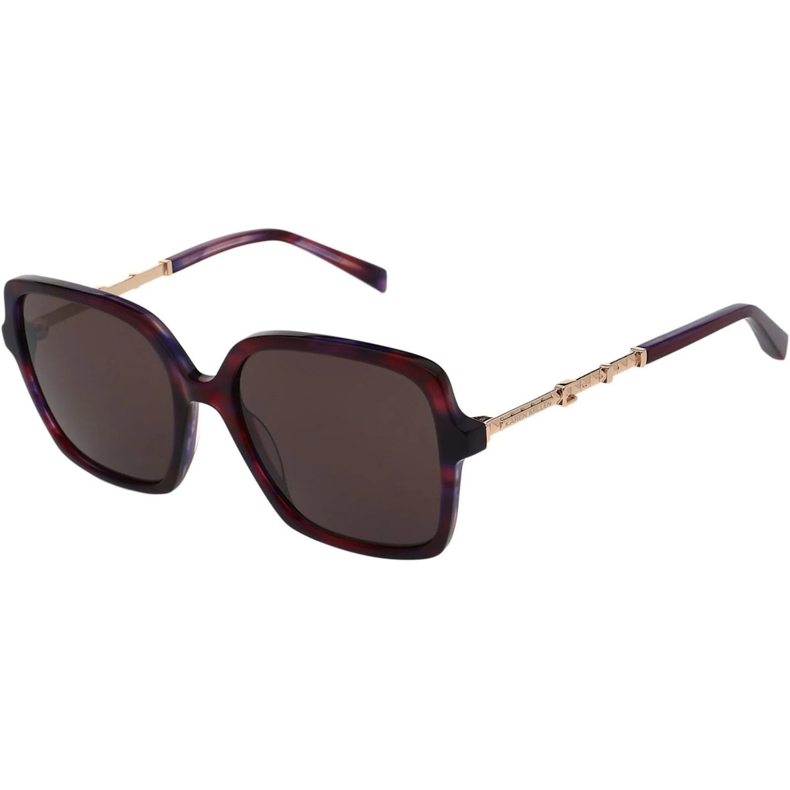 Karen Millen Unisex KM507171356 Sunglasses Shiny Purple - Image 2