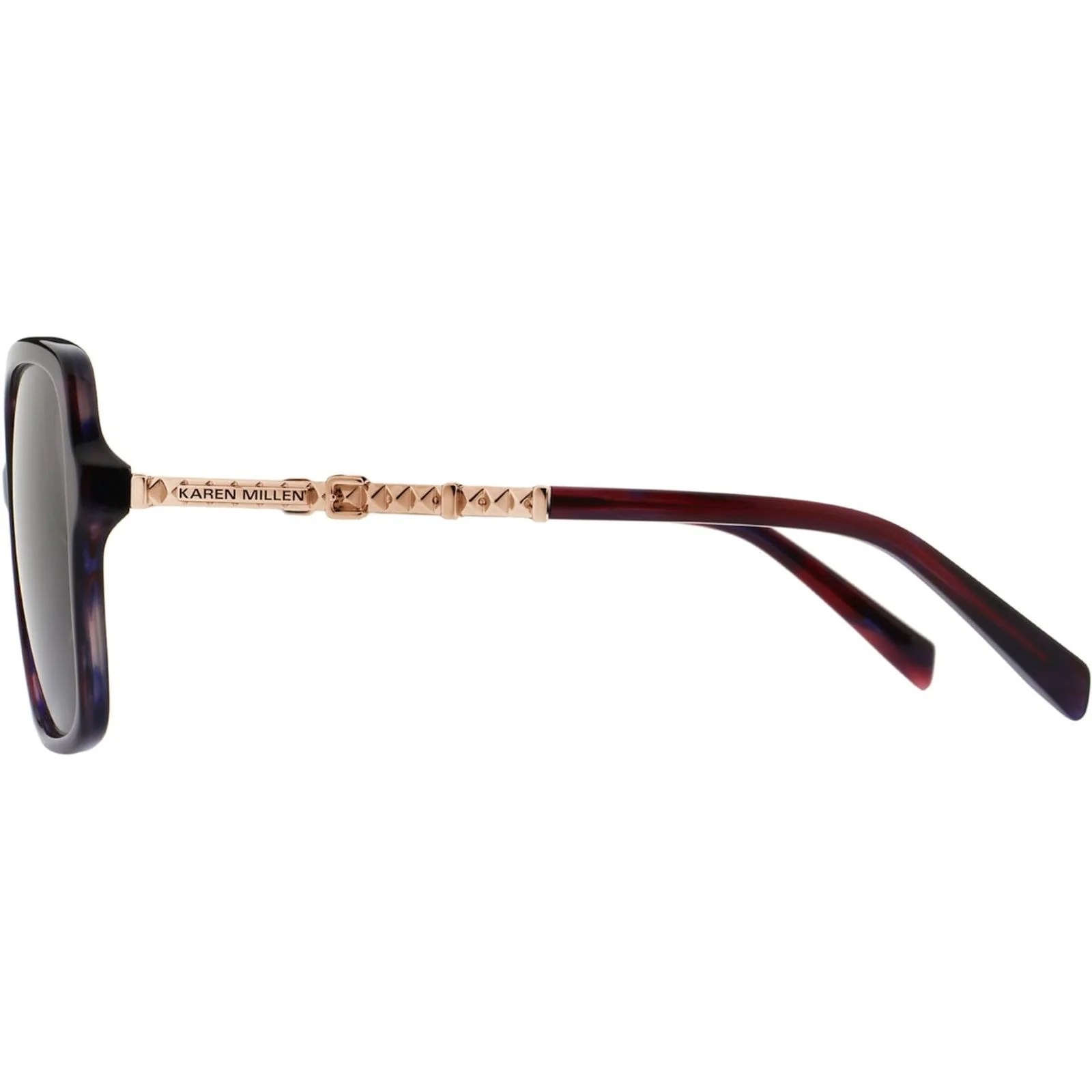 Karen Millen Unisex KM507171356 Sunglasses Shiny Purple - Image 3