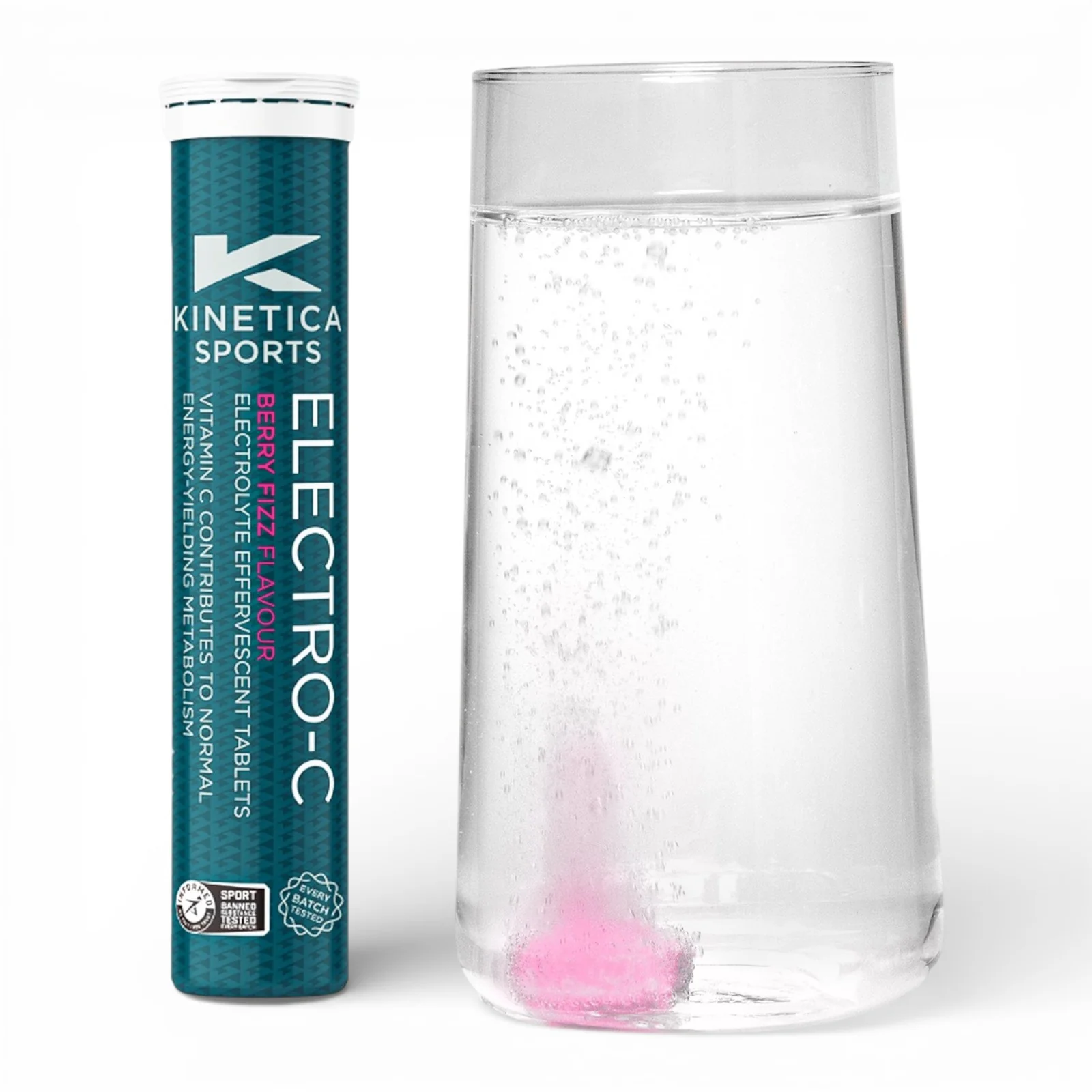 Kinetica Electro-C Berry Fizz Flavour Electrolyte Effervescent Tablets - Image 4