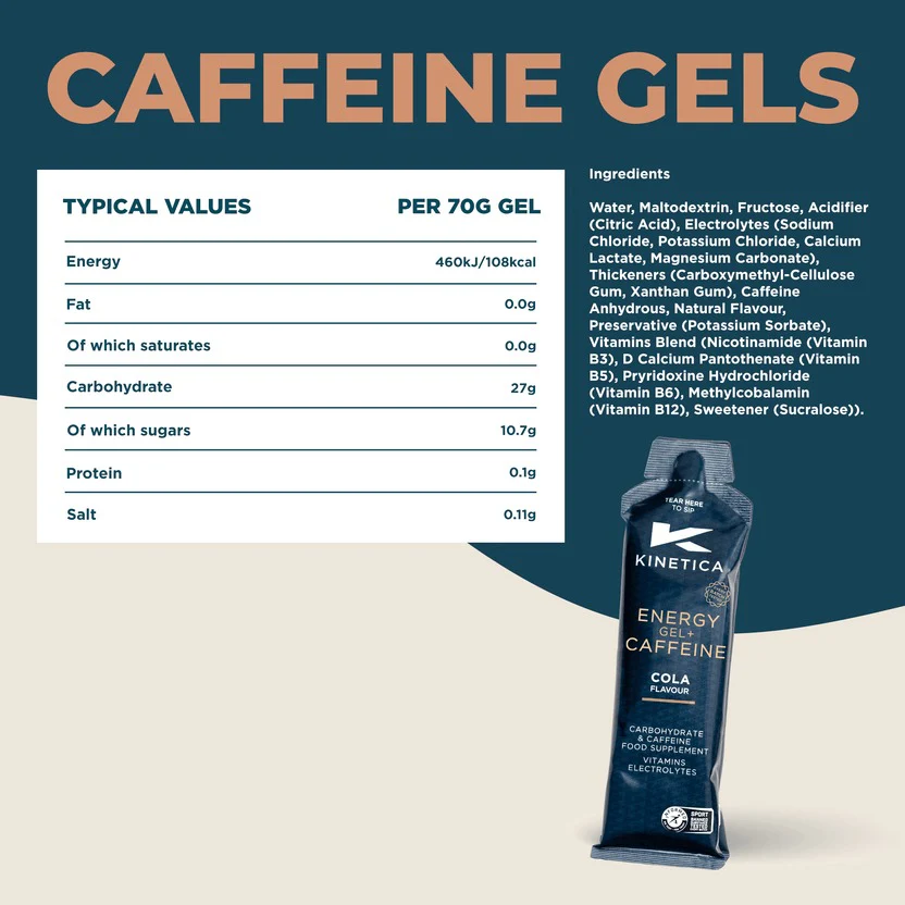 Kinetica Caffeine Gels Cola x 24 - Image 7