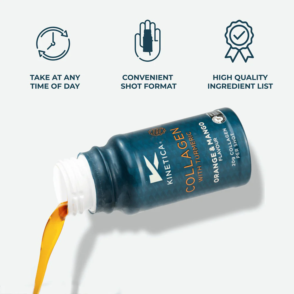 Kinetica Collagen Shot with Turmeric - 20g Orange Mango - Image 3