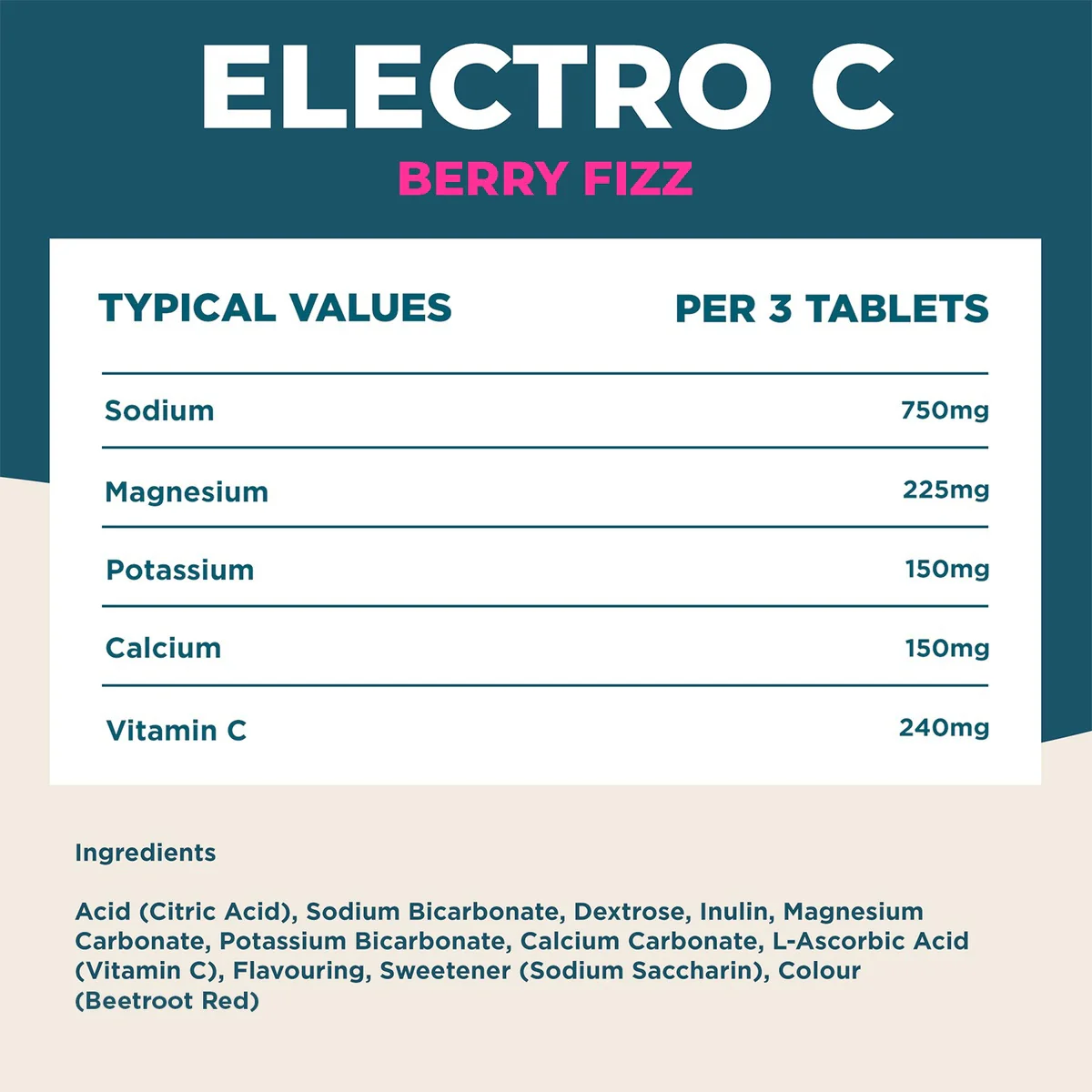 Kinetica Sports Electro C Berry Fizz Tablets - Box of 12 - Image 5