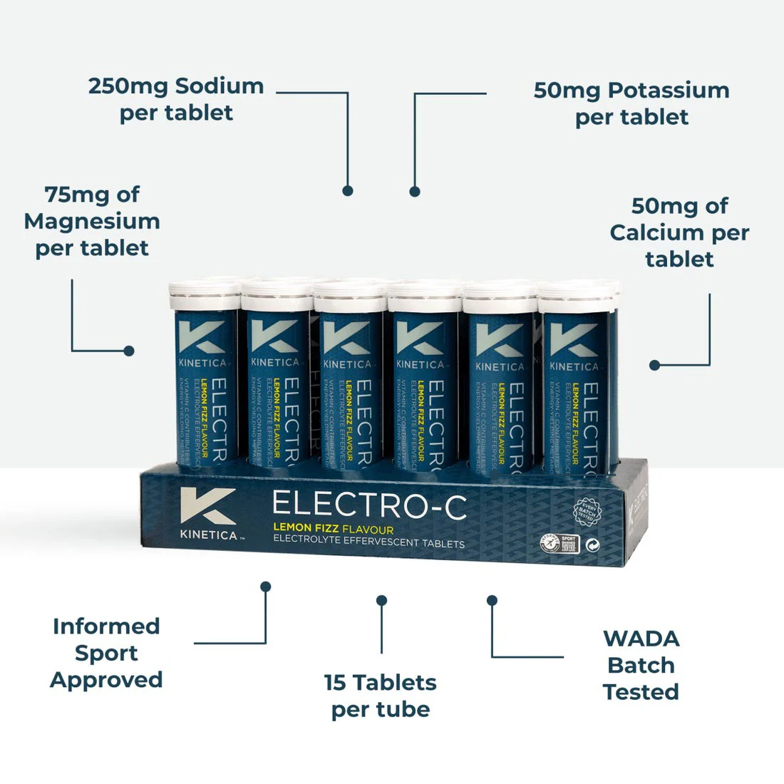 Kinetica Electro-C Electrolyte Effervescent Tablets - Image 3