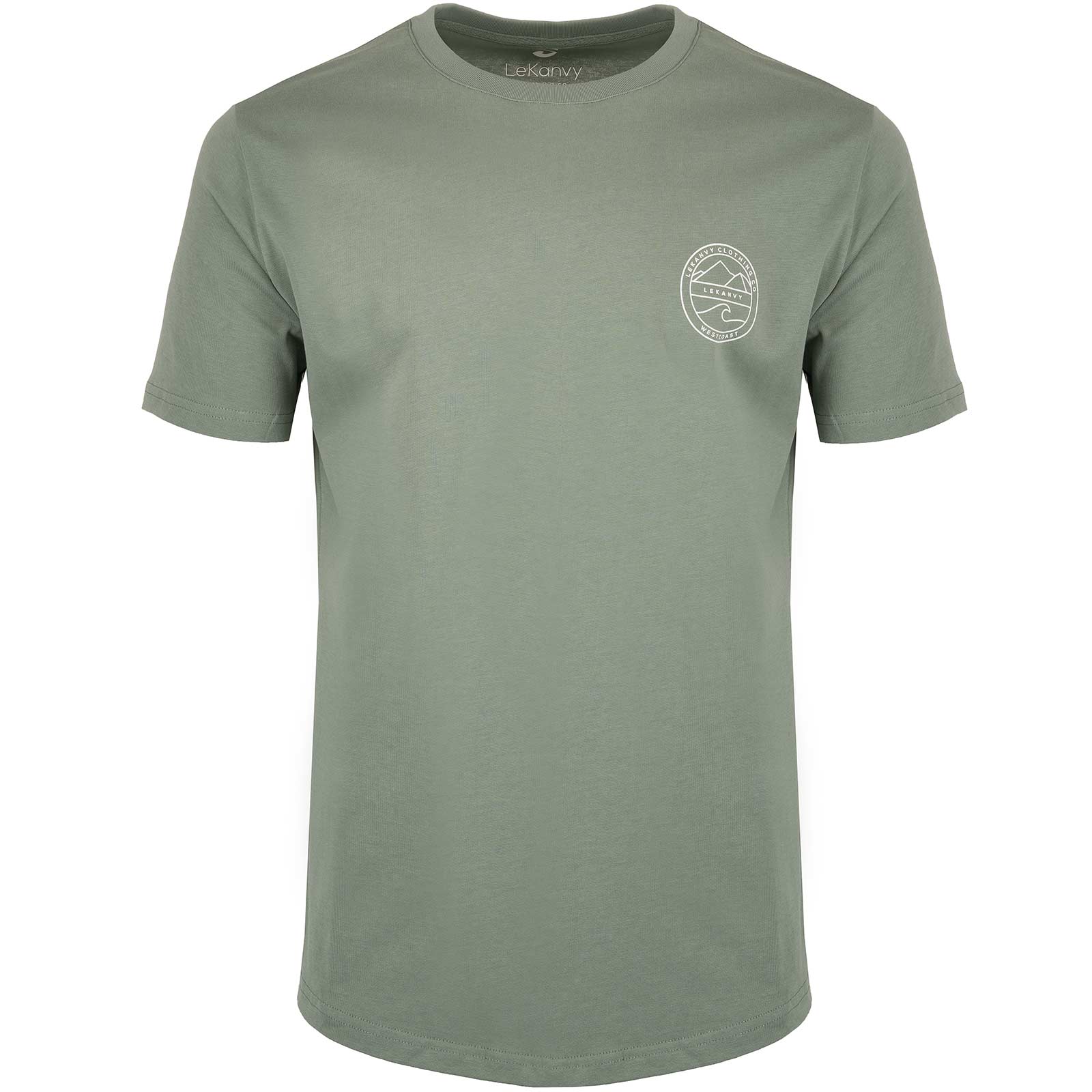 LeKanvy Coast T-Shirt - Sage Green - Image 3