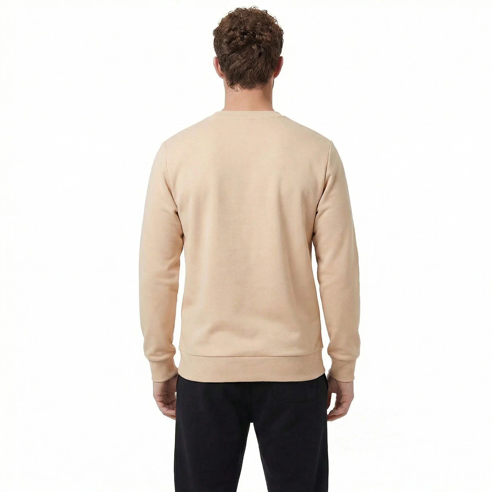 LeKanvy Versatile Unisex Crew Neck -Pastel Cream - Image 2