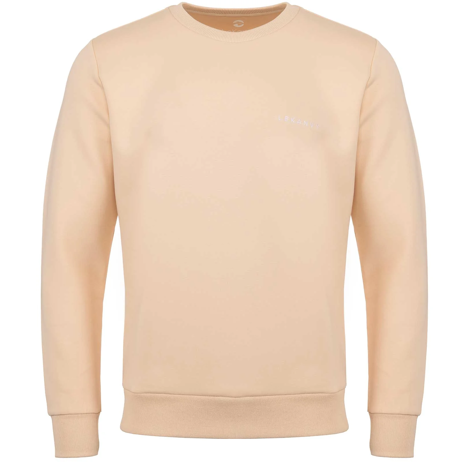 LeKanvy Versatile Unisex Crew Neck -Pastel Cream - Image 3
