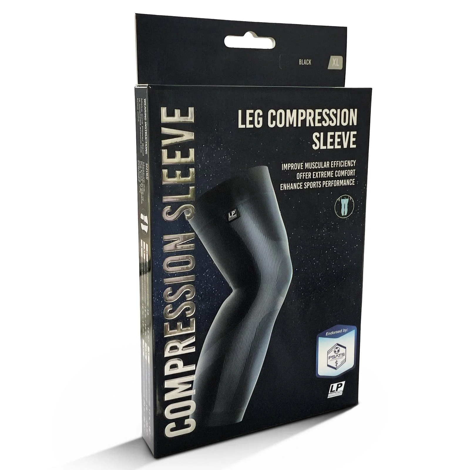 LP Power Adults Knee Compression Sleeve - Black