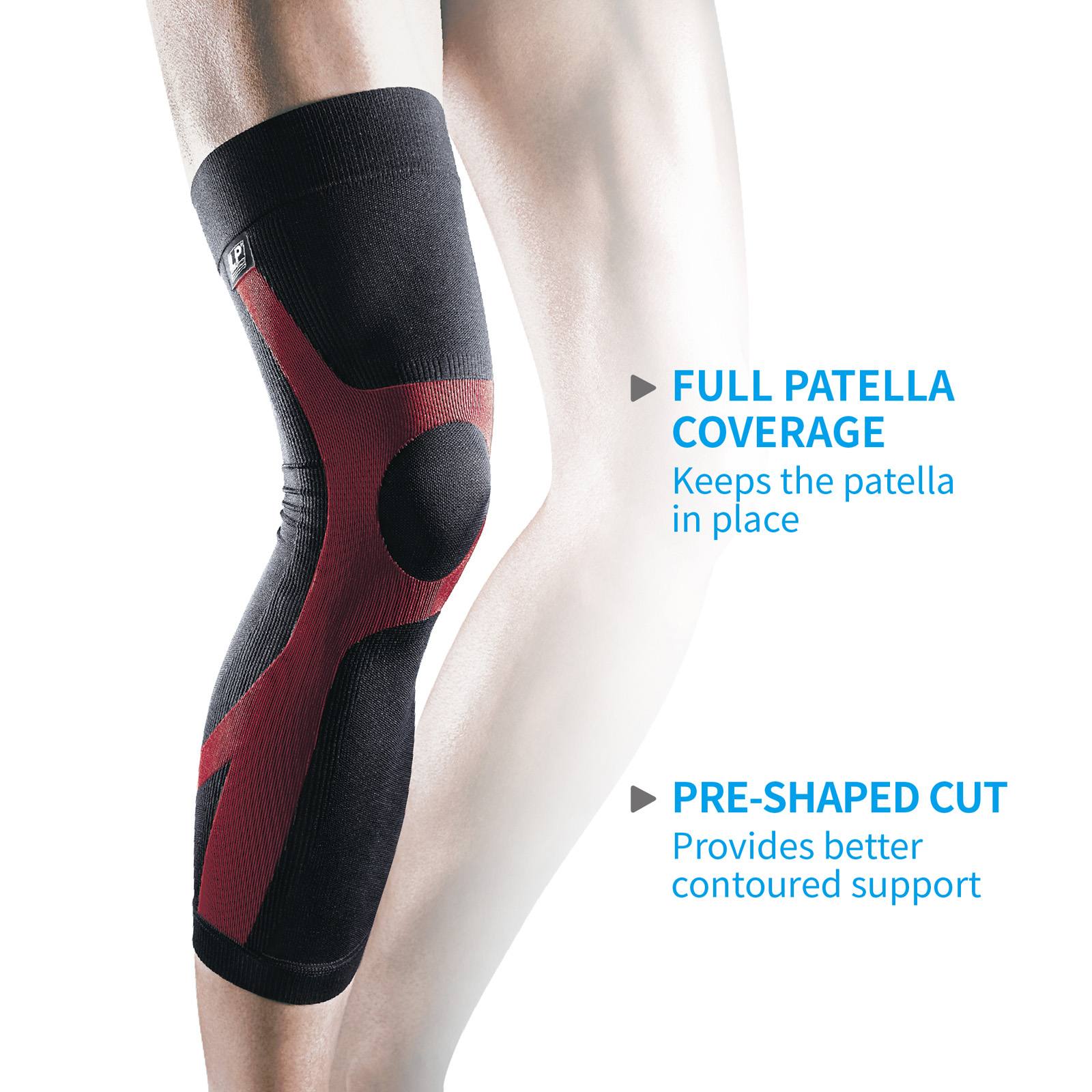 LP Power Adults Knee Compression Sleeve - Black - Image 3