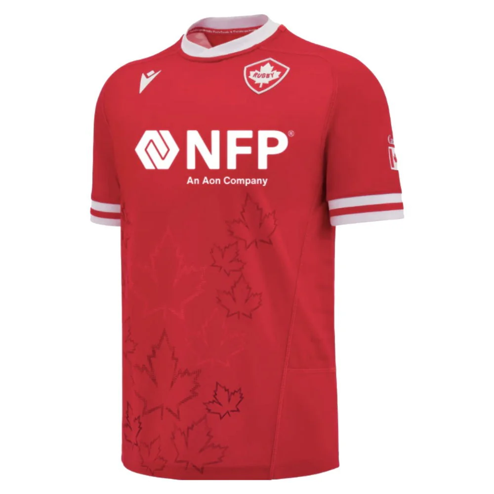 Macron Canada Rugby 2025/26 Mens Short Sleeve Home Jersey
