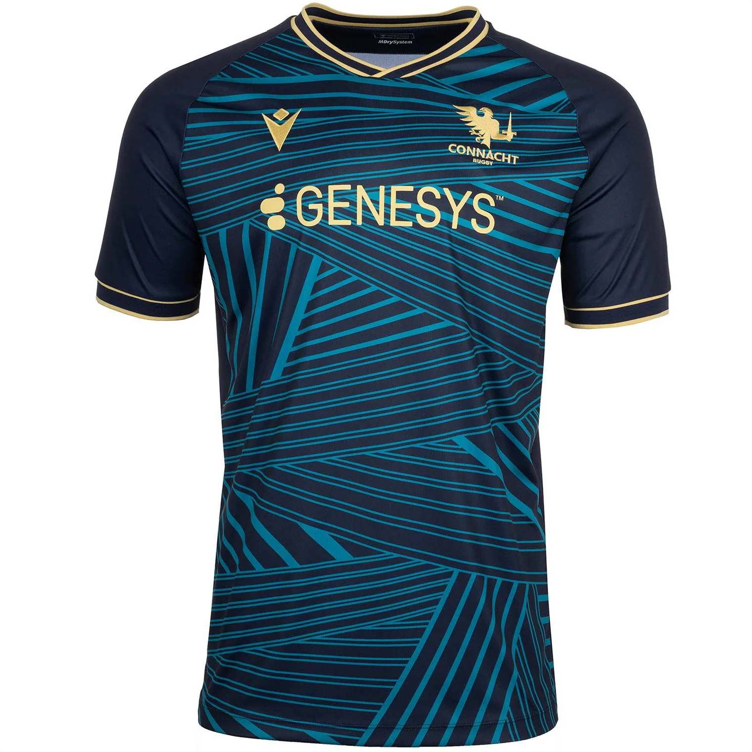 Macron Connacht Rugby 2025/26 Kids Warm Up Short Sleeved Jersey