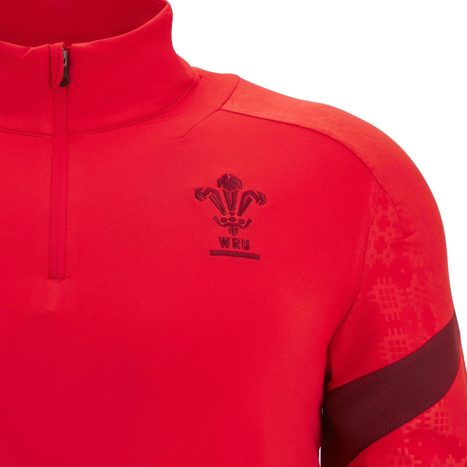 Macron Wales Rugby 2025/26 Half-Zip Mens Training Top - Image 3