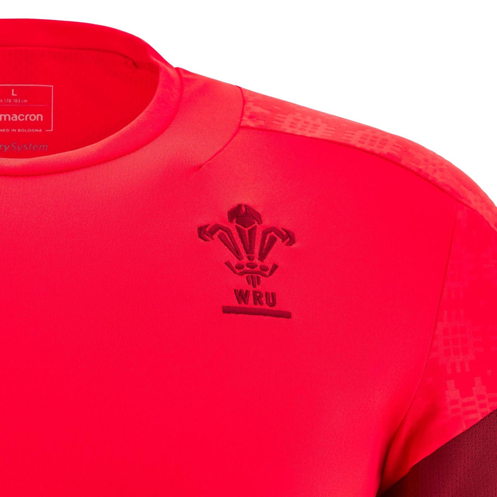 Macron Welsh Rugby 2025/26 Mens Short Sleeved Training T-Shirt - Image 3