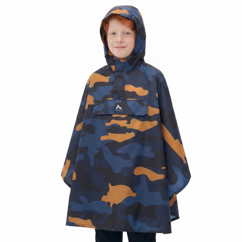 McKinley Lambaol III Half-Zip Kids Loose-Fit Rain Poncho