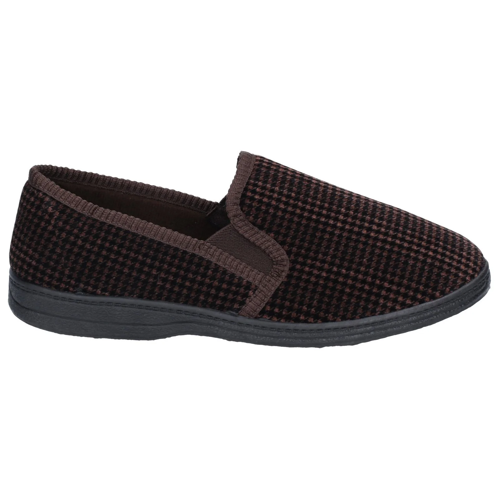 Mirak Mens Highbury Twin Gusset Slipper Brown